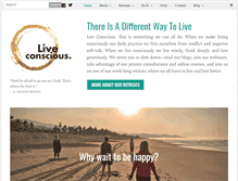 Tablet Screenshot of liveconscious.com